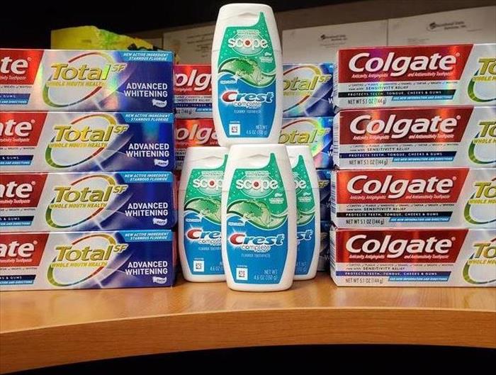 Toothpaste being donated