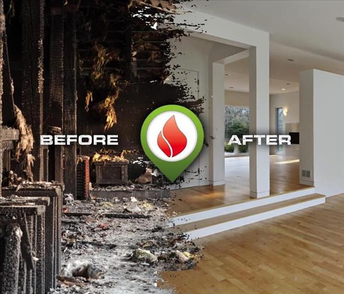 Fire Damage Before and After SERVPRO 